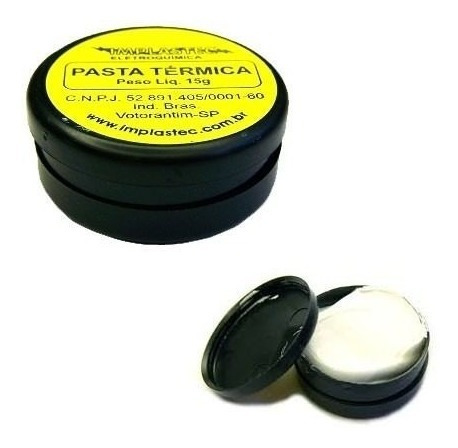 Imagem 3 de 5 de Pasta Térmica Branca 15g Implastec P/ Processador Peltier