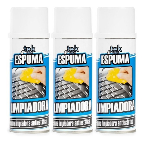 Espuma Limpiadora Tekclean 400 Ml 3 Piezas Al Mejor Precio