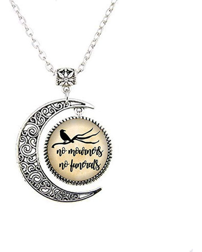 Collar Colgante Luna Texto Ingl  No Mourners 