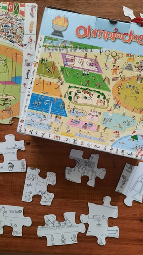 Imagen 3 de 10 de Rompecabezas Piso Puzzle Olimpiadas 70 Piezas Niños