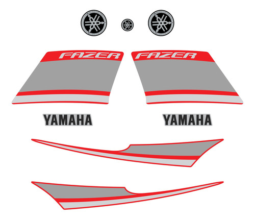 Kit Adesivo Completo Yamaha Fazer 250 Ys 2014 Emblemas 