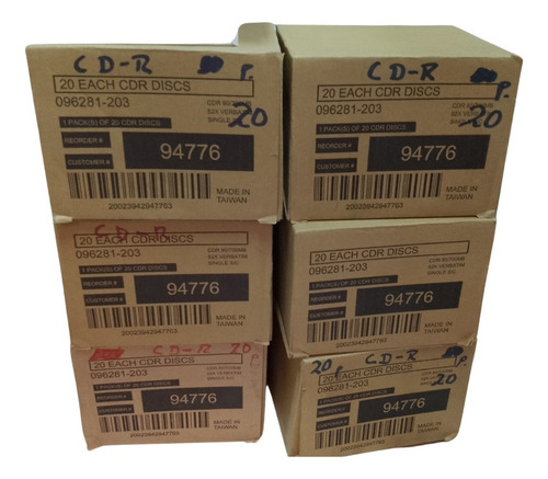 Disco Virgen Verbatim 94776 Para Cd Cd-r 52x Caja 20pz