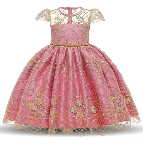 Vestido De Fiesta Nnjxd Bordado Para Niña Vestido Princesa