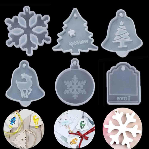 6 Moldes De Resina De Navidad Moldes De Copo De Nieve D...