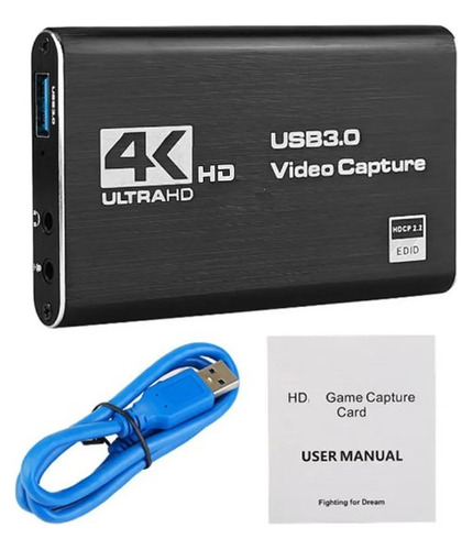 Capturadora De Video Streaming Fhd Hd 1080 Hdmi 4k Usb 3.0