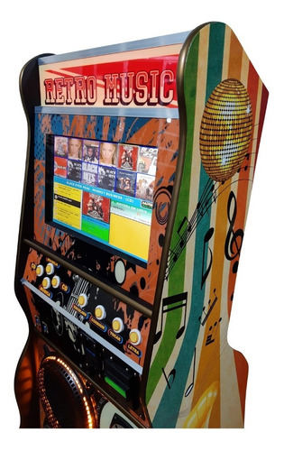 Maquina De Musica Jukebox 19 Polegadas Em Led Retrô
