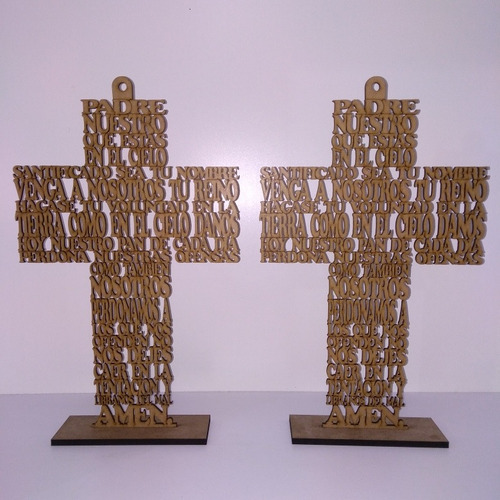 Cruz Padre Nuestro, En Mdf