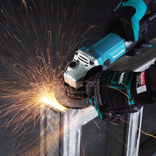 Esmeriladora angular Makita GA4530 color turquesa 720 W 120 V + accesorio