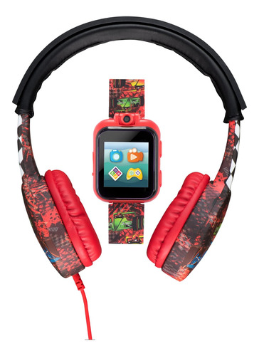 Reloj Inteligente P/niños Playzoom + Auriculares- Rojo