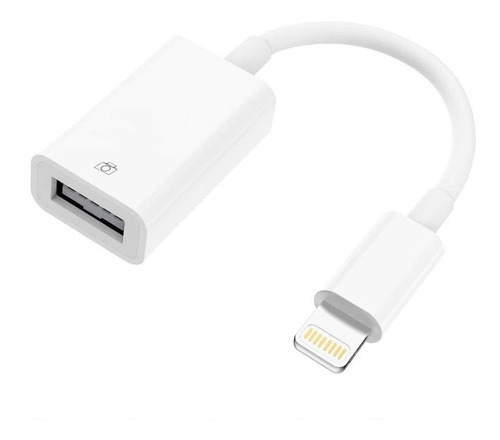 Cabo Otg Usb Smartphone E iPad Pendrive Cor Branco