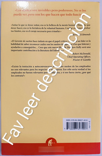 El Gerente De Sueños Matthew Kelly: , De Matthew Kelly. Emprendimiento, Vol. Único. Editorial Empresa Activa, Tapa Blanda, Edición 3 En Español, 0