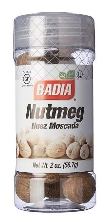Nuez Moscada Entera Badia Nutmeg Gluten Free 56.7g Importada