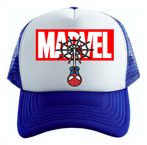 Gorra Trucker Spiderman Series Geeks Blue Hombre Araña