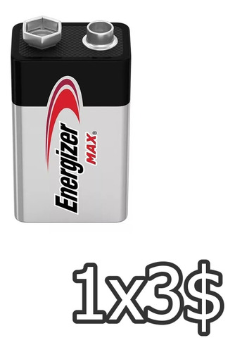 Pilas Batería  9v  Energizer Max Rectangular