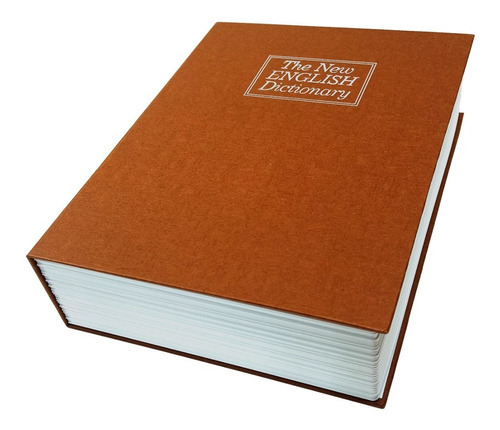 Caja Fuerte Simulada Libro Cofre Porta Valores 24cmx16cmx6cm Color Marrón
