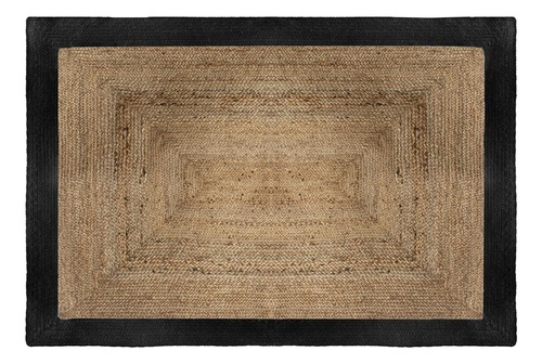 Alfombra Yute Borde Negro 120x170cm