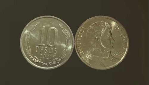 Moneda 10 Pesos De Chile Año 2021