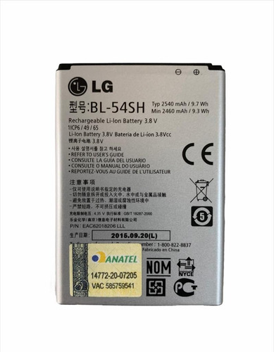 Flex Carga Bateria Bl-54sh LG L80 D385 Frete Grátis