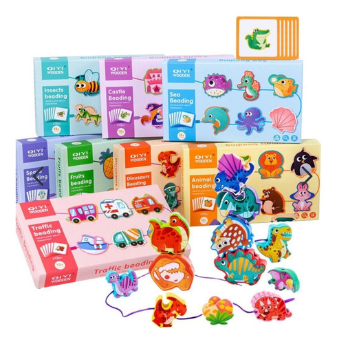 Juego Mano Y Ojo De Enhebrar, Enlazar Y Ensartar Animal