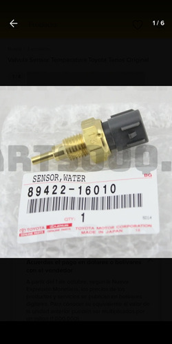 Sensor Temperatura Toyota Corolla 1990 1991 1992 1993 1994 