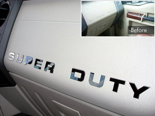 Ford Super Duty Kit Letra Para Tablero Espejada Cromo