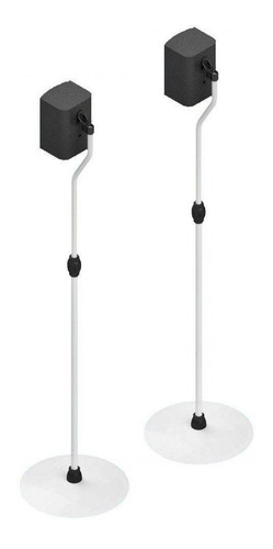 2 Suporte Pedestal Ajustável Caixa Som Home Theater Branco