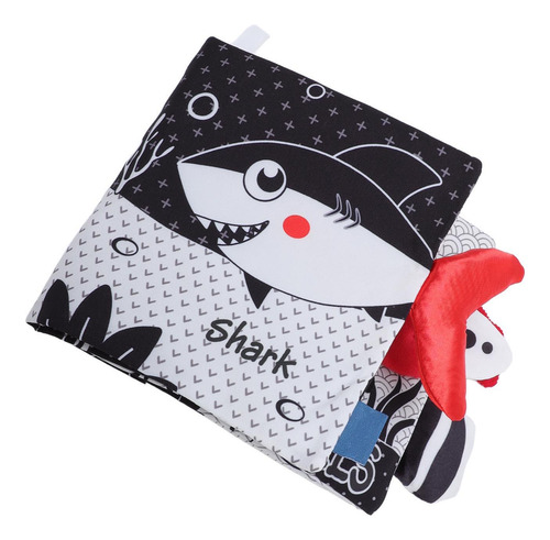Libro Para Bebés De Tela Suave, Blanco Y Negro, Con Forma Es