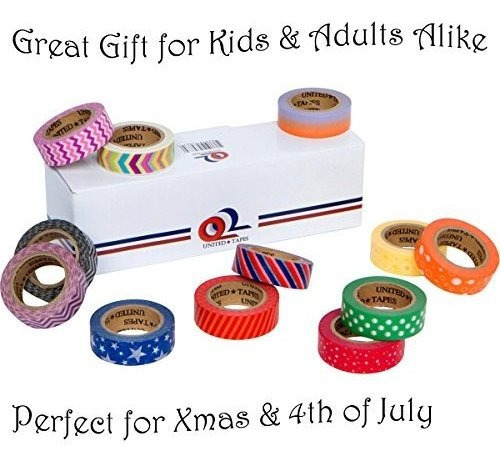 Imagen 5 de 8 de Cinta Adhesiva Decorativa Washi De United Tapes (juego De 12