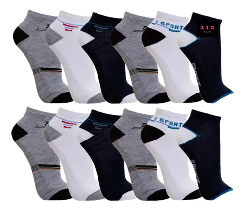 KIT 12 PARES MEIA MASCULINA CANO BAIXO