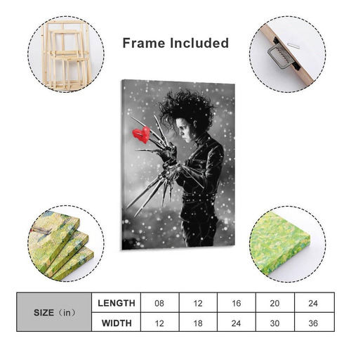 Edward Scissorhands Movie Classic Fantasy Canvas Art Poster