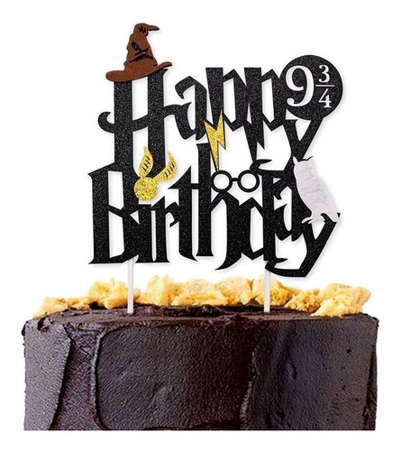 Tope Letrero Happy Birthday Para Torta De Cumpleaños