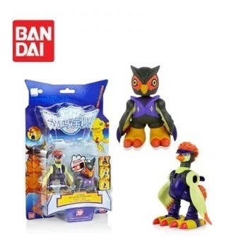 Boneco Digimon Savers Falcomon Peckmon Digivolving, Bandai