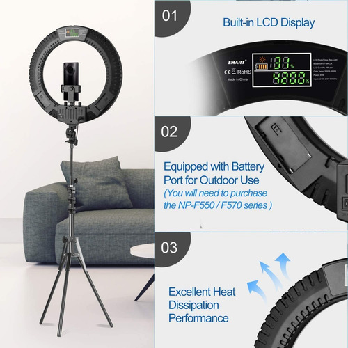 Lampara Para Maquillaje Anillo De Luz Led Con Soporte De Cel