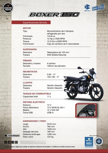 Imagen 11 de 15 de Bajaj Boxer 150 2023 0km Chakan Moto Concesionaria Oficial