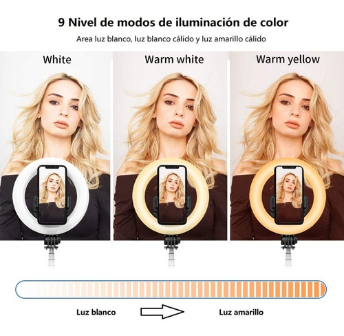 Imagen 4 de 10 de Palo Selfie Bluetooth Stick Celular Aro Luz Tripode 70 Cm