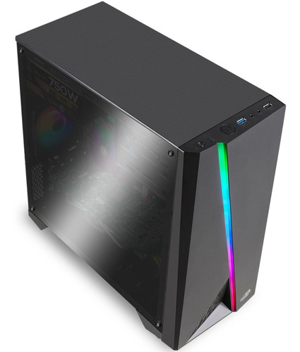 Imagen 4 de 9 de Gabinete Gamer Sentey F10 Tira Rgb M-atx Ventana Acrílico