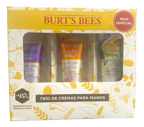 Paquete Especial 3 Cremas Para Manos Burts Bees 28.3g Cu