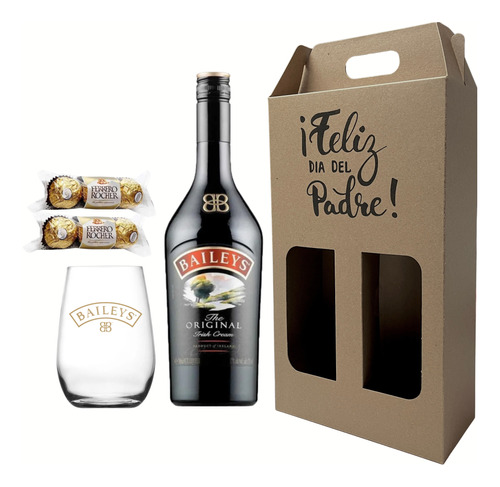 Kit Baileys 750ml + Vaso + Chocolates - Regalo Dia Del Padre