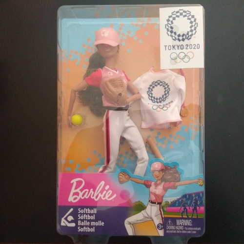 Barbie Softball Beisbolista Edición Tokyo 2020 Rosa