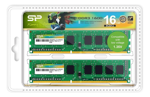 Memoria Ram 16 Gb (2x8) Ddr3 1600 Mhz 