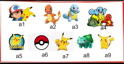 8 Centros Souvenirs Pokemon Picachu + 6 Portaretratos