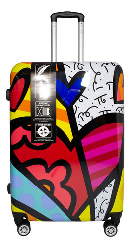 Owen Valija De Viaje Grande Estampada Rígida Ow40006 28'' 3c Color Corazon