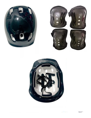 Set Rodilleras Coderas Casco Skate Patin 