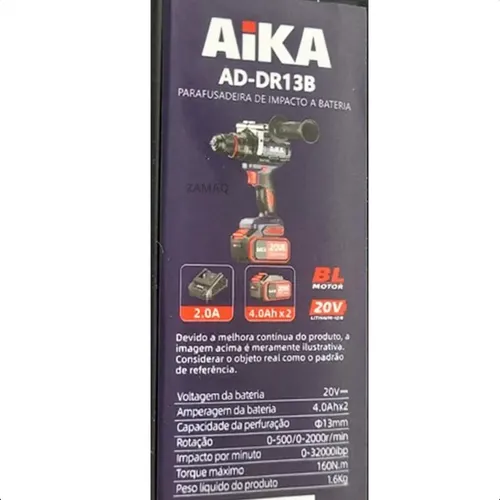Parafusadeira De Impacto Aika A Bateria 160nm - Lançamento V