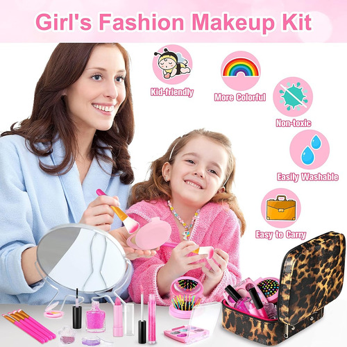 Kit De Maquillaje Para Niños De 3 A 12 Años Lavable