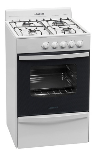 Cocina Longvie 13231bf Blanca 56cm Multigas 4 Hornallas