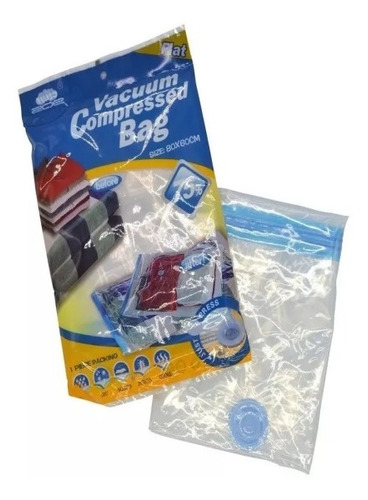 Imagen 2 de 3 de Bolsa Guarda Ropa Vacio Ahorra Espacio 80x60 Cm Mediana