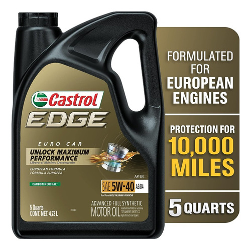 Aceite Castrol Edge 5w40  Sintético Garrafa 4.73lt Americano