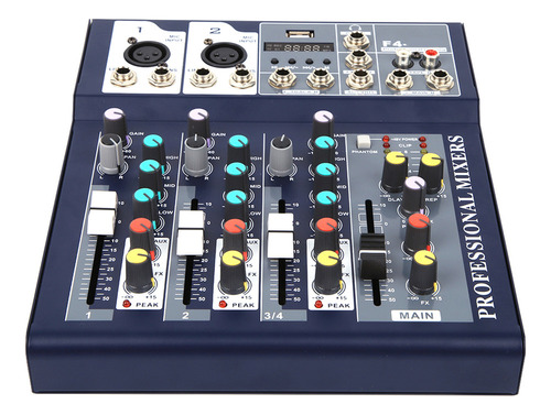 Mesa De Mezclas Mixer Professional Sound De 4 Canales Para