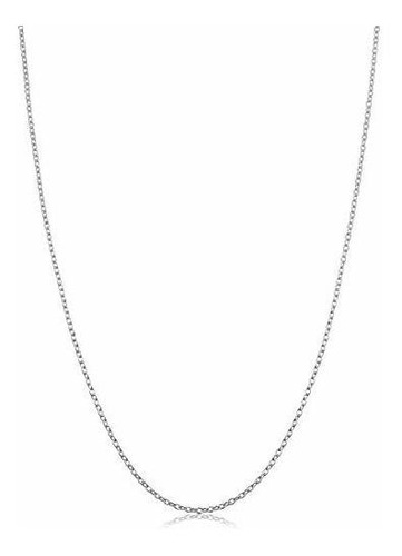 Cadena Kooljewelry Sterling Cable Redondo De Plata Collar (1
